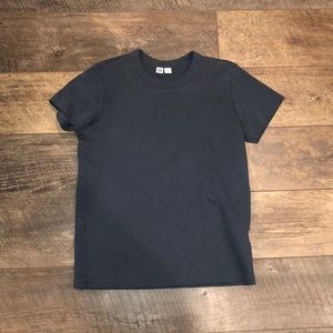 blue uniqlo short sleeve t-shirt. :)